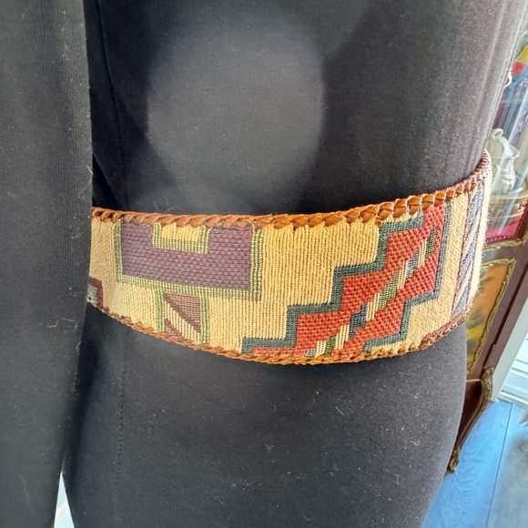 Vintage Aztec Patterned Faux Leather Belt - Picture 6 of 8